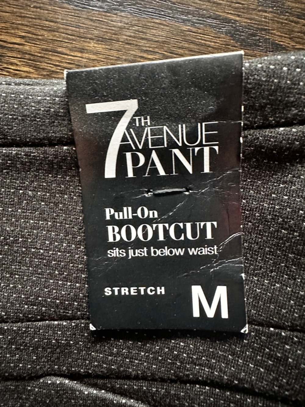 NY&C Black Bootcut Ponte Pants with Subtle Flare - Picture 3 of 4